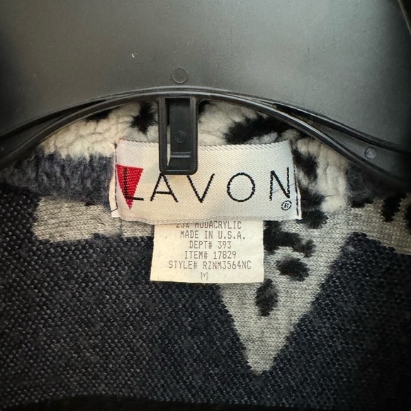 Vintage Lavon snowflake zip up Sherpa - Picture 3 of 8